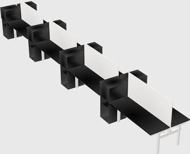 Shared electric desk + cabinet