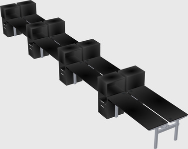 Shared electric desk + cabinet