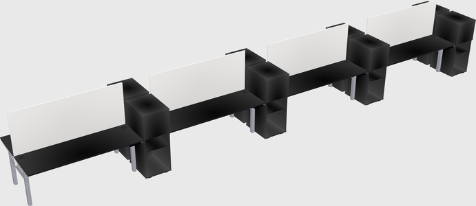 Shared electric desk + cabinet