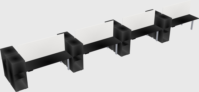 Shared electric desk + cabinet