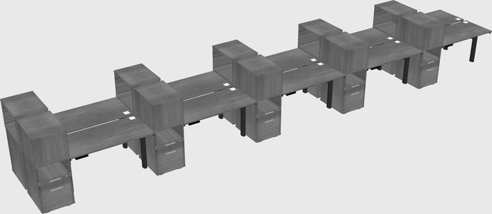 Shared electric desk + cabinet