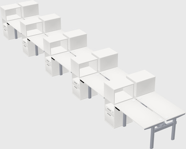 Shared electric desk + cabinet