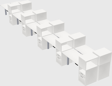 Shared electric desk + cabinet