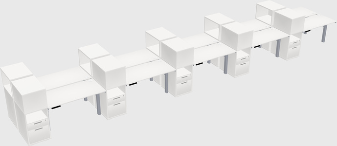 Shared electric desk + cabinet
