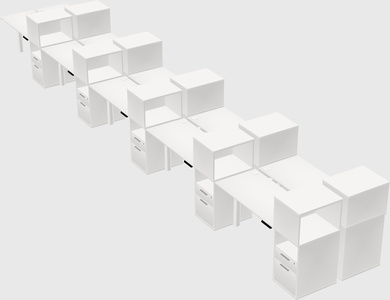 Shared electric desk + cabinet