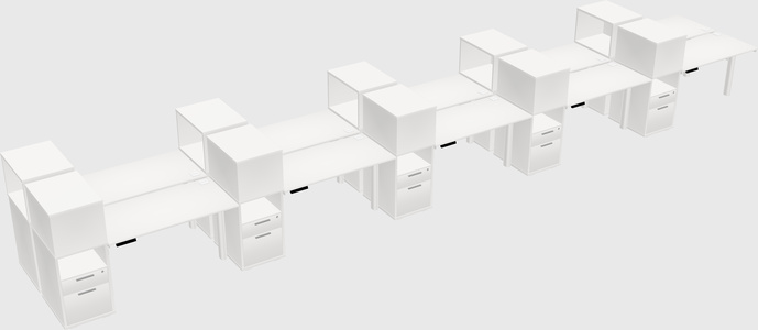 Shared electric desk + cabinet