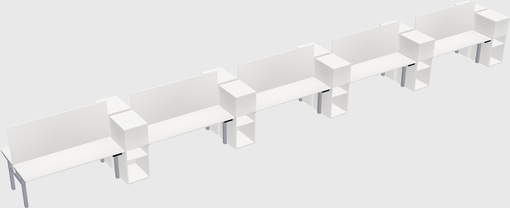 Shared electric desk + cabinet