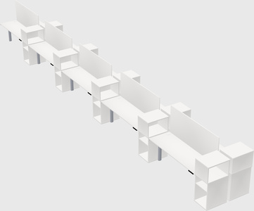 Shared electric desk + cabinet