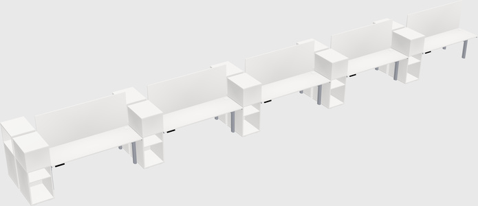 Shared electric desk + cabinet