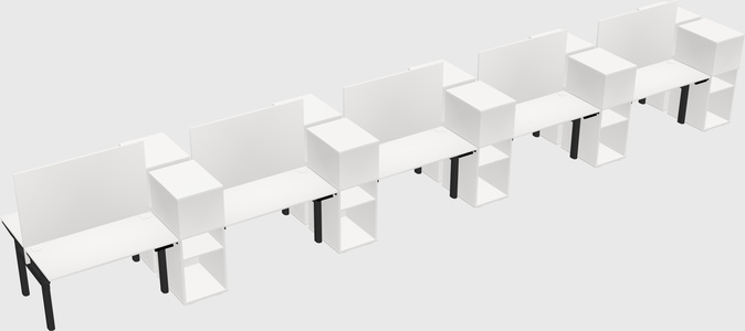 Shared electric desk + cabinet