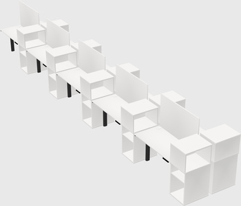 Shared electric desk + cabinet