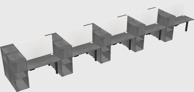 Shared electric desk + cabinet