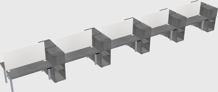 Shared electric desk + cabinet