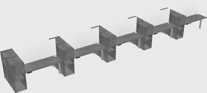 Shared electric desk + cabinet