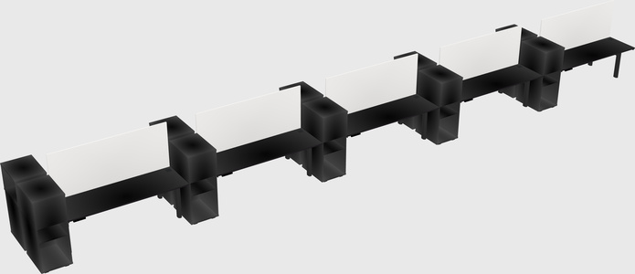 Shared electric desk + cabinet