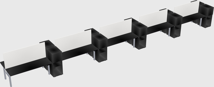 Shared electric desk + cabinet
