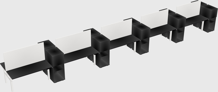 Shared electric desk + cabinet