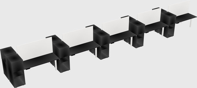 Shared electric desk + cabinet