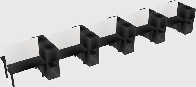 Shared electric desk + cabinet
