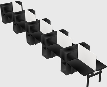 Shared electric desk + cabinet
