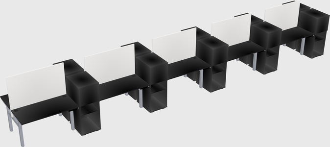 Shared electric desk + cabinet