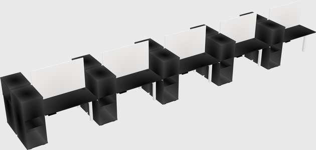 Shared electric desk + cabinet