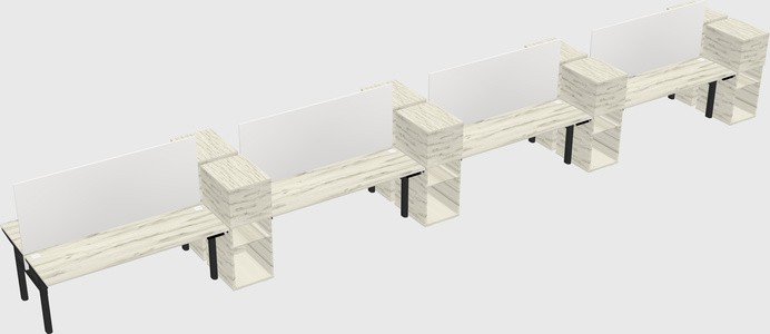 Shared electric desk + cabinet