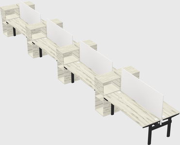 Shared electric desk + cabinet