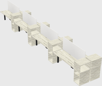 Shared electric desk + cabinet