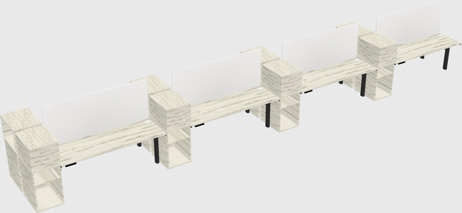 Shared electric desk + cabinet
