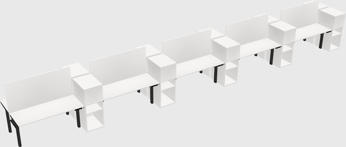 Shared electric desk + cabinet