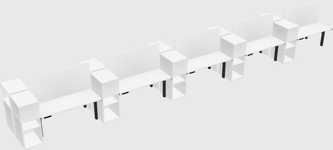Shared electric desk + cabinet