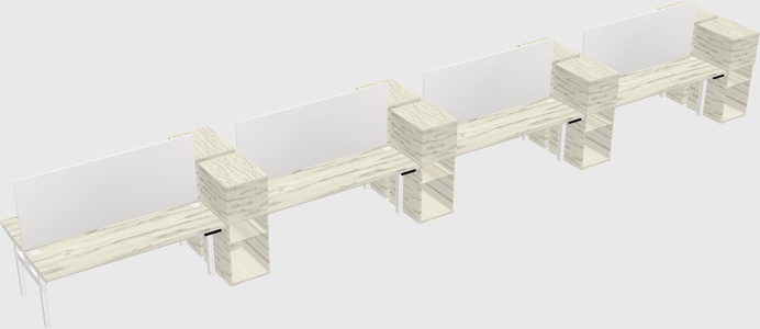 Shared electric desk + cabinet
