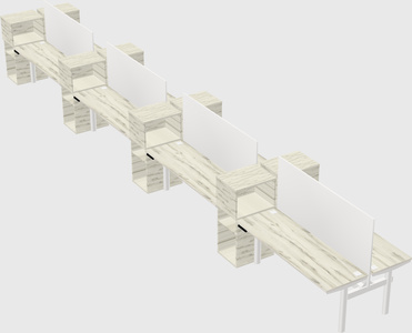Shared electric desk + cabinet