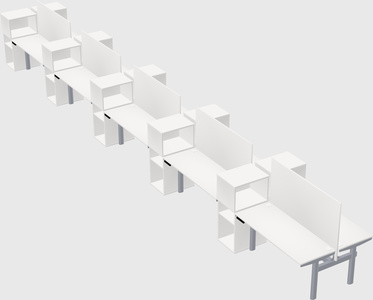 Shared electric desk + cabinet