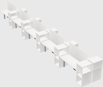 Shared electric desk + cabinet