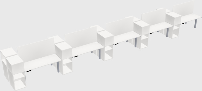 Shared electric desk + cabinet