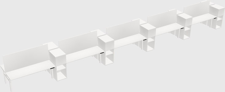 Shared electric desk + cabinet
