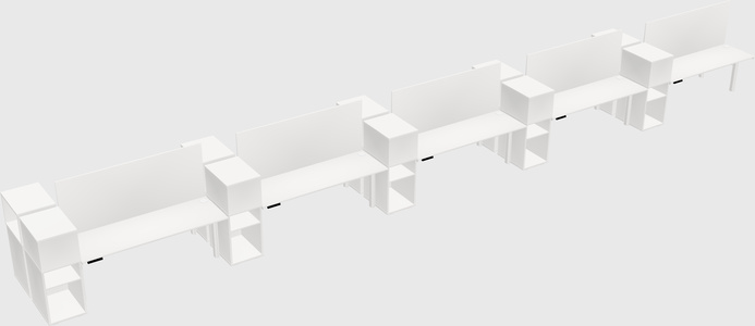 Shared electric desk + cabinet