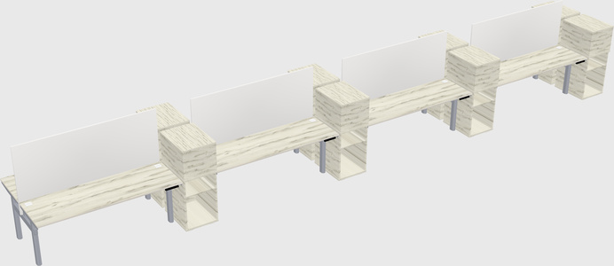Shared electric desk + cabinet