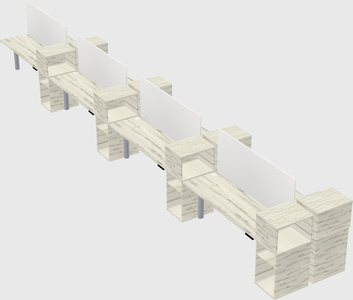 Shared electric desk + cabinet