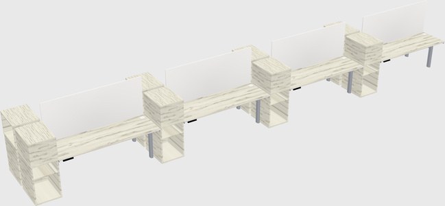 Shared electric desk + cabinet