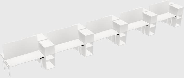 Shared electric desk + cabinet