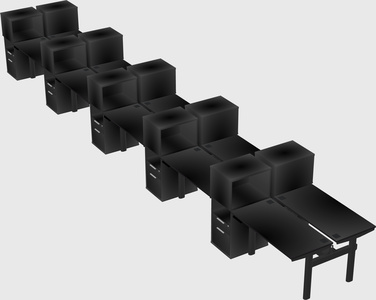 Shared electric desk + cabinet