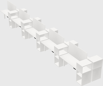 Shared electric desk + cabinet