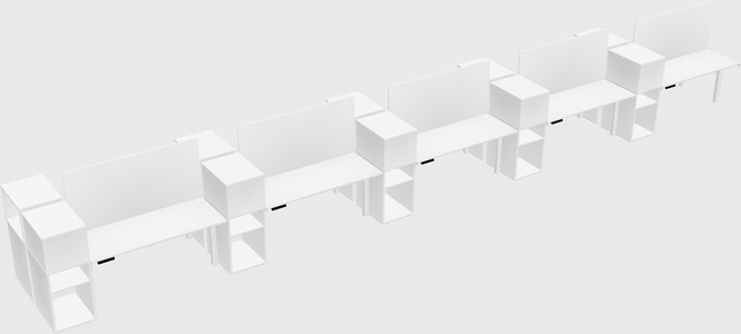 Shared electric desk + cabinet