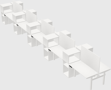 Shared electric desk + cabinet