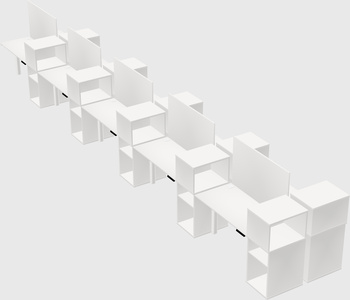 Shared electric desk + cabinet