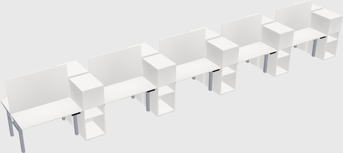 Shared electric desk + cabinet
