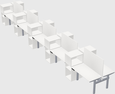 Shared electric desk + cabinet